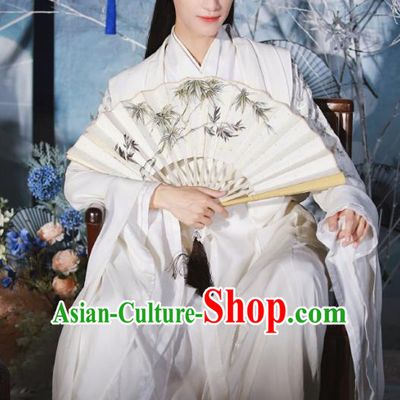 Chinese Ancient Childe White Garment Clothing and Headpiece Drama And The Winner Is Love Swordsman Shangguan Tou Apparels
