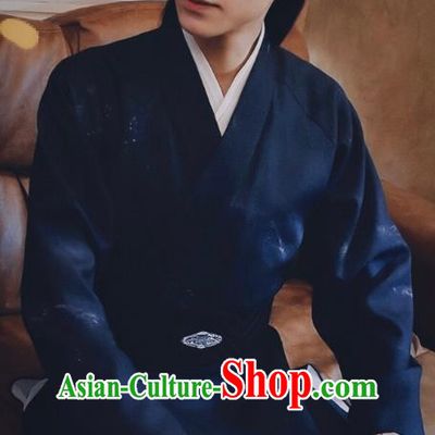 Chinese Ancient Childe Blue Garment Clothing and Headpiece Drama And The Winner Is Love Swordsman Gentleman Shangguan Tou Apparels