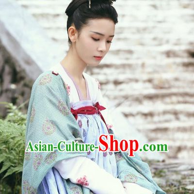 Chinese Ancient Tang Dynasty Hanfu Dress Costumes and Headwear Drama Wu Xin The Monster Killer Liu Qingluan Apparels Garment