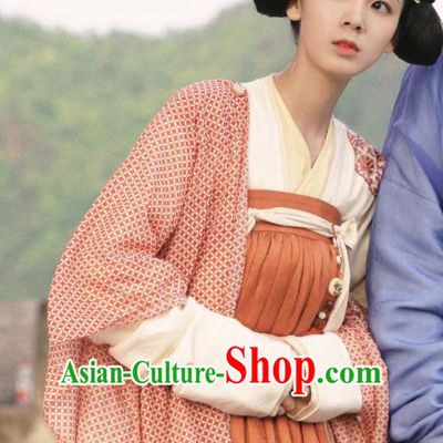 Chinese Ancient Tang Dynasty Court Lady Hanfu Dress Apparels Costumes and Headdress Drama Wu Xin The Monster Killer Liu Qingluan Garment