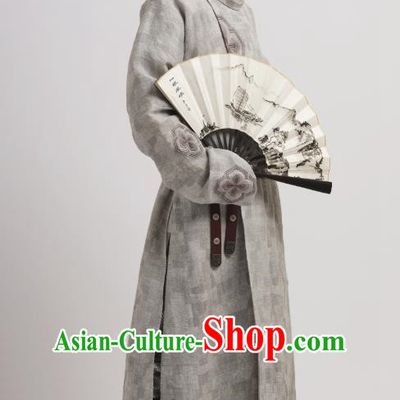 Chinese Ancient Swordsman Grey Garment and Headwear Drama Wu Xin The Monster Killer Tang Dynasty Kawaler Liu Qinghu Apparels Clothing
