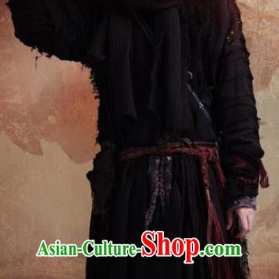 Chinese Ancient Tang Dynasty Knight Garment and Bamboo Headwear Drama Wu Xin The Monster Killer Swordsman Shang Qingtian Apparels Clothing