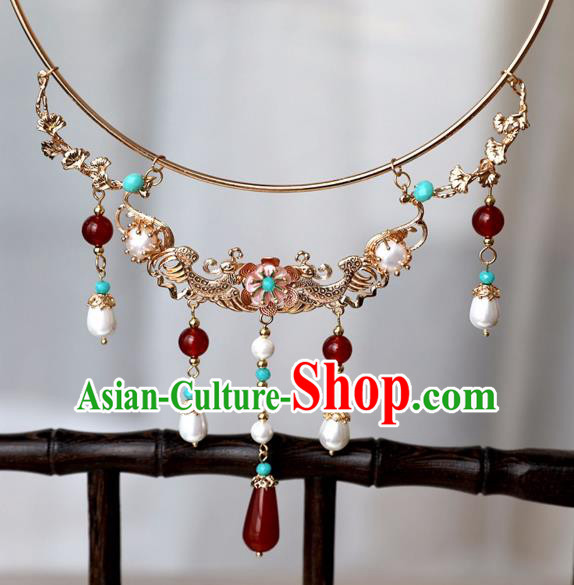 Chinese Ancient Princess Golden Carps Necklace Women Accessories Necklet Jewelry Chinese Ancient Princess Golden Carps Necklace Women Accessories Necklet Jewelry