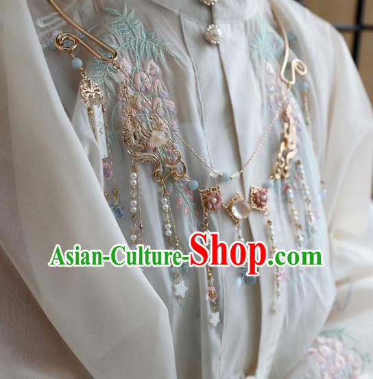 Chinese Ancient Princess Shell Stars Tassel Necklace Women Accessories Tassel Golden Necklet Jewelry Chinese Ancient Princess Shell Stars Tassel Necklace Women Accessories Tassel Golden Necklet Jewelry