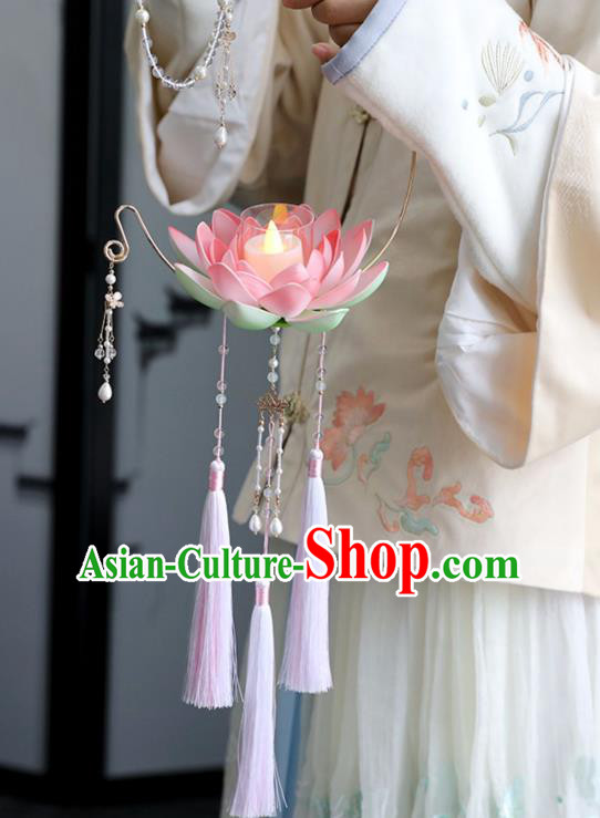 Chinese Ancient Little Lotus Lantern Women Accessories Lantern Festival Lamp Chinese Ancient Little Lotus Lantern Women Accessories Lantern Festival Lamp