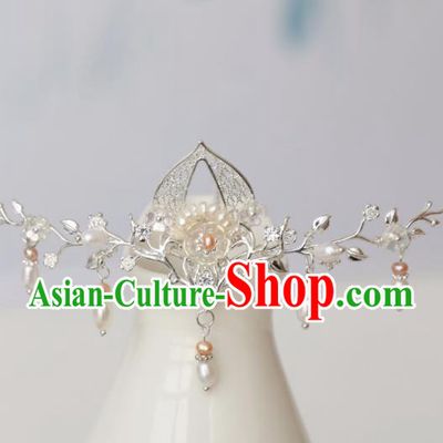 Chinese Ancient Hanfu Hairpin Headwear Women Hair Accessories Pearls Tassel Hair Clip