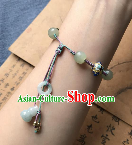 Chinese Ancient Hanfu Jade Calabash Bangle Wristlet Accessories Jade Lotus Seedpod Bracelet Jewelry Chinese Ancient Hanfu Jade Calabash Bangle Wristlet Accessories Jade Lotus Seedpod Bracelet Jewelry
