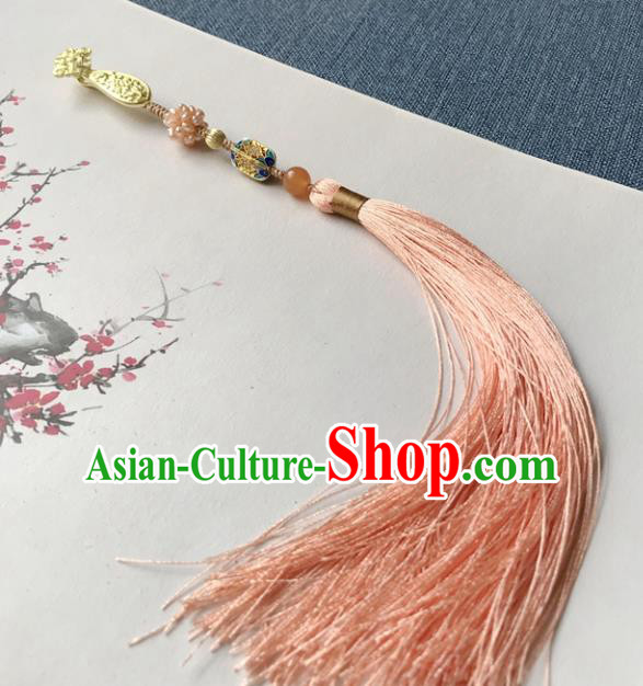 Chinese Ancient Hanfu Orange Tassel Pendant Cloisonne Lappet Brooch Jewelry Accessories Chinese Ancient Hanfu Orange Tassel Pendant Cloisonne Lappet Brooch Jewelry Accessories