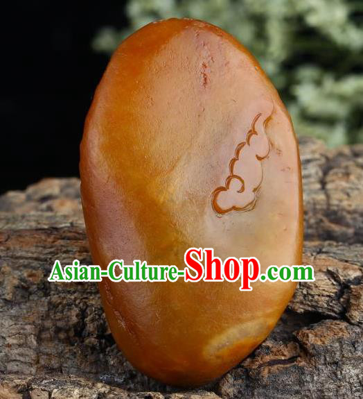 Chinese Ancient Carving Sun Wukong Jade Accessories Yellow Jade Handgrip Hetian Jade Craft
