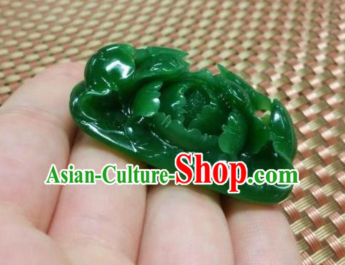 Chinese Ancient Carving Peony Jade Accessories Jade Handgrip Hetian Jade Craft Pendant Chinese Ancient Carving Peony Jade Accessories Jade Handgrip Hetian Jade Craft Pendant