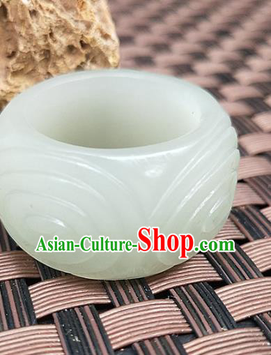 Chinese Ancient Hanfu Jade Ring Finger Annulus Accessories Jade Jewelry Chinese Ancient Hanfu Jade Ring Finger Annulus Accessories Jade Jewelry