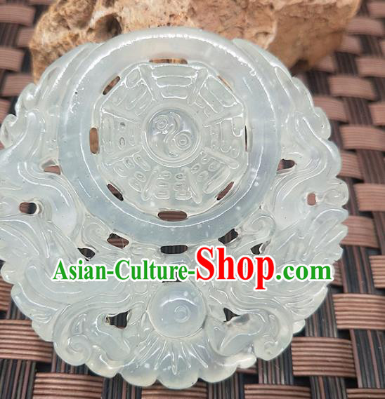 Chinese Handmade Jade Label Craft Hetian Jade Carving Dragon Necklace Accessories Pendant Chinese Handmade Jade Label Craft Hetian Jade Carving Dragon Necklace Accessories Pendant