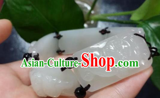 Chinese Ancient Hanfu White Jade Bangle Wristlet Accessories Jade Bracelet Jewelry Chinese Ancient Hanfu White Jade Bangle Wristlet Accessories Jade Bracelet Jewelry