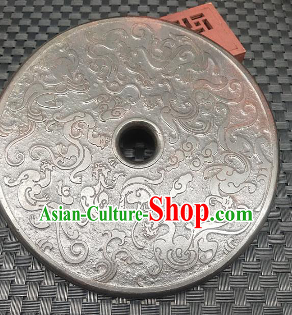 Chinese Handmade Retro Jade Label Craft Jade Necklace Accessories Carving Dragons Pendant Chinese Handmade Retro Jade Label Craft Jade Necklace Accessories Carving Dragons Pendant