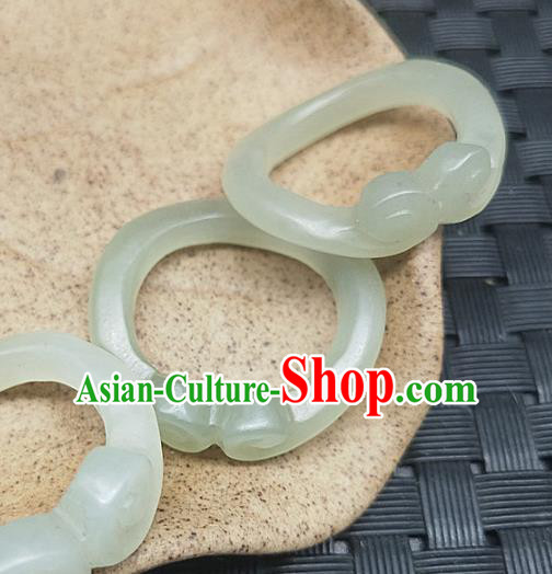 Chinese Ancient Hanfu Jade Ring Hetian Jade Jewelry Finger Accessories Chinese Ancient Hanfu Jade Ring Hetian Jade Jewelry Finger Accessories