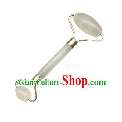 Chinese Ancient Hanfu Jade Face Massager Hetian Jade Jewelry Wheel Accessories