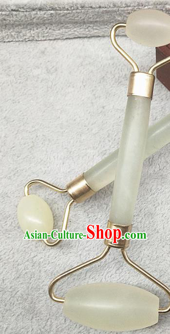 Chinese Ancient Hanfu Jade Face Massager Hetian Jade Jewelry Wheel Accessories Chinese Ancient Hanfu Jade Face Massager Hetian Jade Jewelry Wheel Accessories