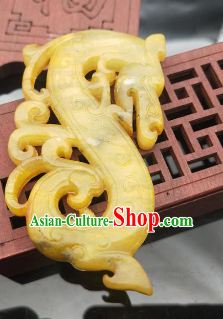Chinese Handmade Yellow Jade Accessories Handgrip Craft Jade Jewelry Carving Dragon Jade Pendant Chinese Handmade Yellow Jade Accessories Handgrip Craft Jade Jewelry Carving Dragon Jade Pendant