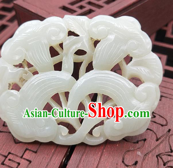 Chinese Handmade Jade Necklace Accessories Handgrip Craft Jade Jewelry White Jade Pendant Chinese Handmade Jade Necklace Accessories Handgrip Craft Jade Jewelry White Jade Pendant