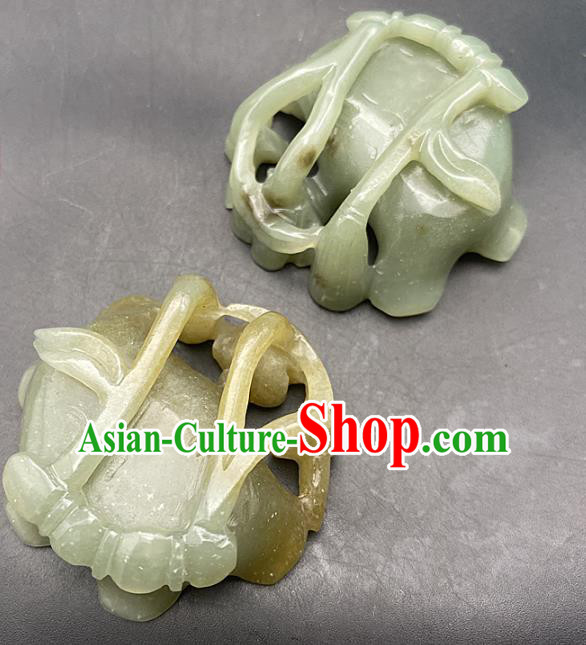 Chinese Ancient Jade Craft Carving Lotus Writing Brush Washer Accessories Chinese Ancient Jade Craft Carving Lotus Writing Brush Washer Accessories