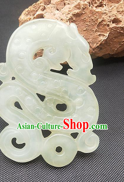 Chinese Ancient Jade Necklace Accessories Jade Label Craft Carving Dragon Hsiuyen Jade Pendant Chinese Ancient Jade Necklace Accessories Jade Label Craft Carving Dragon Hsiuyen Jade Pendant