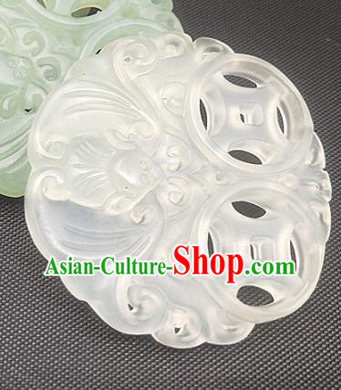 Chinese Handmade Jade Accessories Pendant Hsiuyen Jade Label Carving Bat Jade Necklace Craft Chinese Handmade Jade Accessories Pendant Hsiuyen Jade Label Carving Bat Jade Necklace Craft