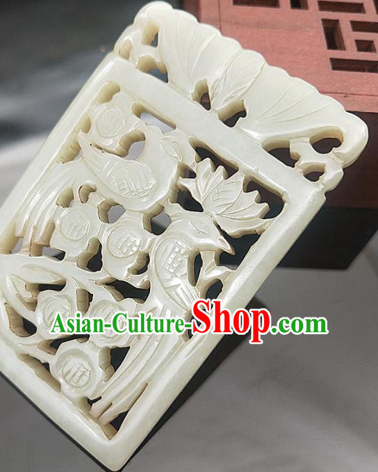 Chinese Handmade Jade Carving Accessories Handgrip Craft Jade Jewelry Jade Magpie Necklace Pendant Chinese Handmade Jade Carving Accessories Handgrip Craft Jade Jewelry Jade Magpie Necklace Pendant