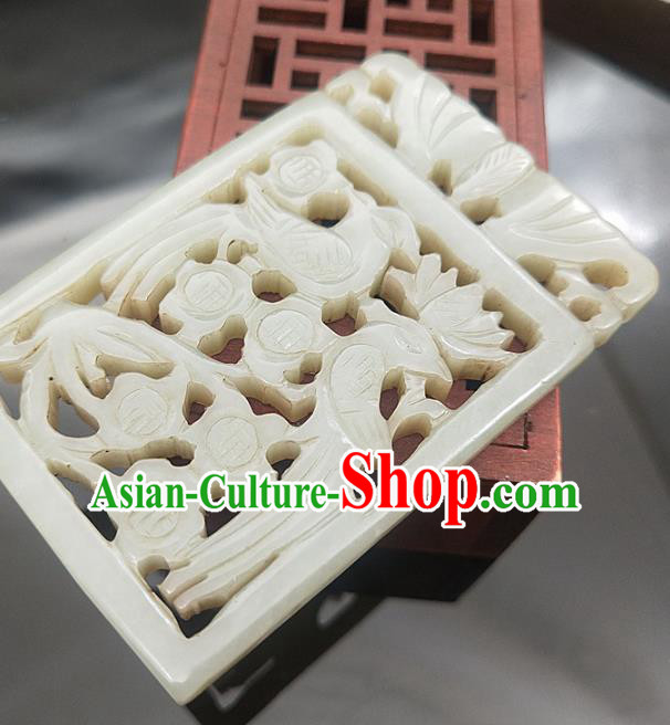 Chinese Handmade Jade Carving Accessories Handgrip Craft Jade Jewelry Jade Magpie Necklace Pendant Chinese Handmade Jade Carving Accessories Handgrip Craft Jade Jewelry Jade Magpie Necklace Pendant