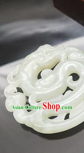 Chinese Handmade Jade Carving Dragon Necklace Accessories Handgrip Craft Jade Jewelry Jade Pendant Chinese Handmade Jade Carving Dragon Necklace Accessories Handgrip Craft Jade Jewelry Jade Pendant