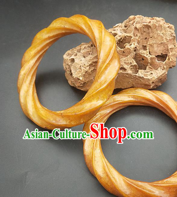 Chinese Ancient Hanfu Jade Carving Bangle Hetian Jade Jewelry Bracelet Accessories