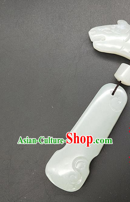 Chinese Handmade Jade Waist Accessories Handgrip Craft Handmade Jade Jewelry Carving Jade Pendant Chinese Handmade Jade Waist Accessories Handgrip Craft Handmade Jade Jewelry Carving Jade Pendant