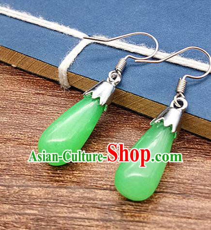 Chinese Ancient Hanfu Green Jade Earrings Jade Jewelry Jadeite Ear Accessories Chinese Ancient Hanfu Green Jade Earrings Jade Jewelry Jadeite Ear Accessories