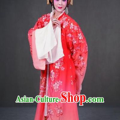 Chinese Peking Opera Garment Costumes the Royal Consort of Tang Apparel Hua Tan Diva Pink Dress and Headdress