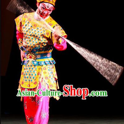 Chinese Peking Opera Martial Male Garment Takefu A Monkey King Costumes Wusheng Sun Wukong Apparel and Hat