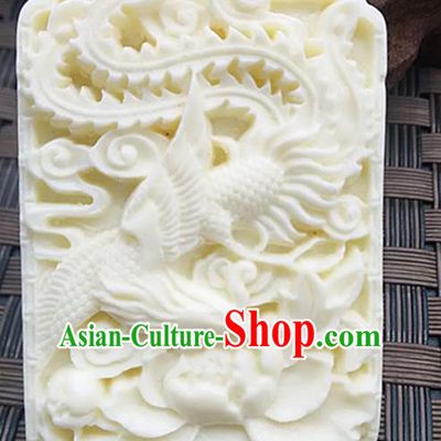 Chinese Handmade Jade Label Accessories Handgrip Craft Handmade Carving Phoenix Jade Waist Pendant
