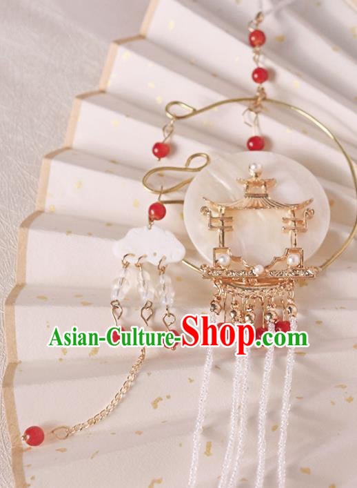 Chinese Handmade Carving Shell Belt Accessories Handmade Tassel Waist Pendant Chinese Handmade Carving Shell Belt Accessories Handmade Tassel Waist Pendant