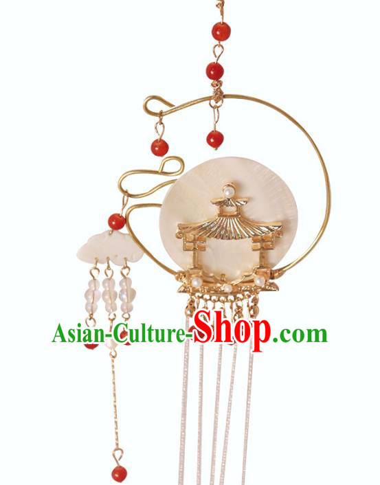 Chinese Handmade Carving Shell Belt Accessories Handmade Tassel Waist Pendant Chinese Handmade Carving Shell Belt Accessories Handmade Tassel Waist Pendant