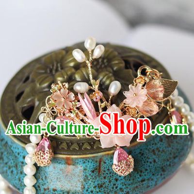 Chinese Ancient Hanfu Crystal Hair Clasp Hair Accessories Women Headwear