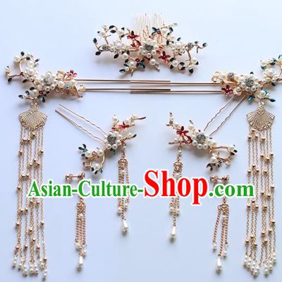 Chinese Ancient Hanfu Hair Clips Hair Accessories Women Hairpin Headwear Hair Comb Complete Set
