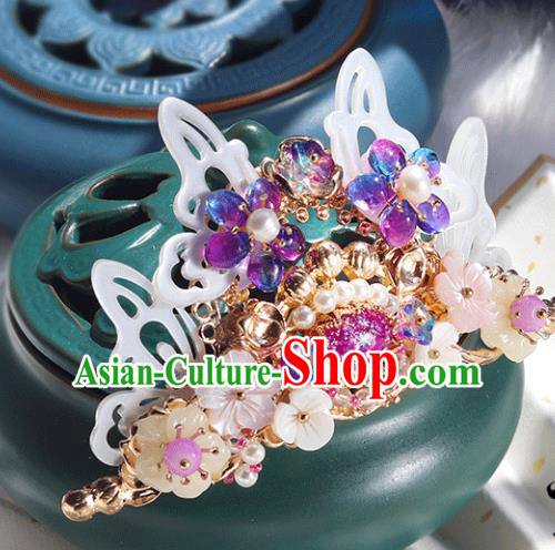 Chinese Ancient Hanfu Shell Butterfly Hair Clip Hair Accessories Women Headwear Hairpin