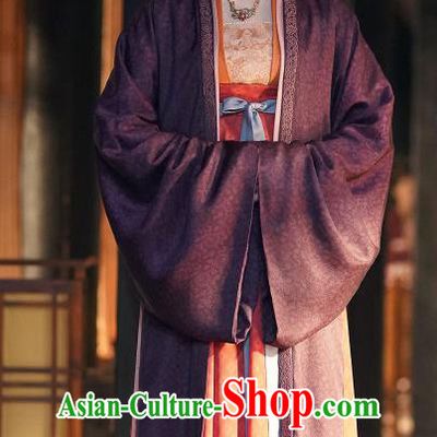 Ancient Chinese Noble Empress Apparel Garment and Headwear Drama Serenade of Peaceful Joy Song Dynasty Queen Cao Danshu Historical Costumes