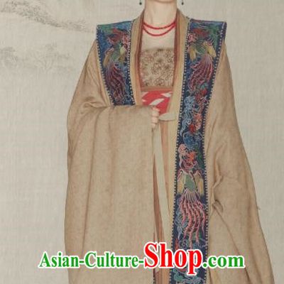 Ancient Chinese Queen Mother Historical Costumes Apparel and Headdress Drama Serenade of Peaceful Joy Song Dynasty Empress Dowager Liu E Garment