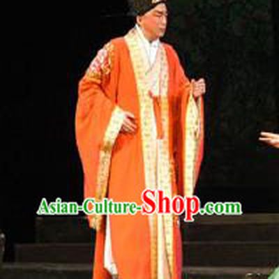 Chinese Shaoxing Opera Niche Embroidered Garment Li Qingzhao Apparels Young Men Zhao Mingcheng Costumes and Hat