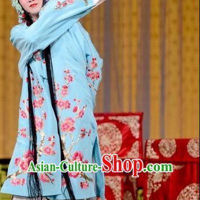 Traditional Chinese Peking Opera Hua Tan Garment Dress San Niang Jiao Zi Wang Chune Costumes Apparels and Headdress