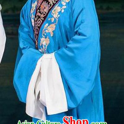 Chinese Beijing Opera Scholar Xu Xian Garment Henan Opera Legend of the White Snake Young Men Apparels Costumes and Hat
