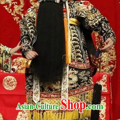 Chinese Beijing Opera Wusheng Kao Costumes Garment Peking Opera Farewell My Concubine Chu King Apparels and Headwear