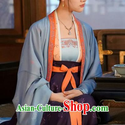 Ancient Chinese Drama Serenade of Peaceful Joy Historical Costumes Song Dynasty Princess Zhao Huirou Apparel Garment and Headpieces