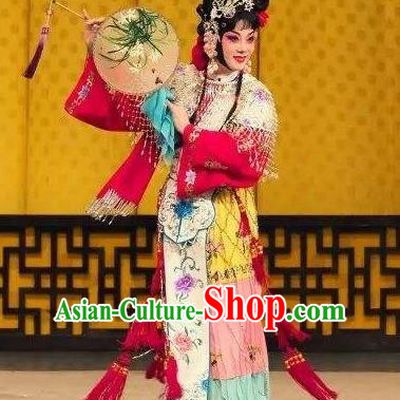 Chinese Traditional Peking Opera Xiaodan Apparels Costumes Matchmaker Garment Servant Girl Dress and Headdress