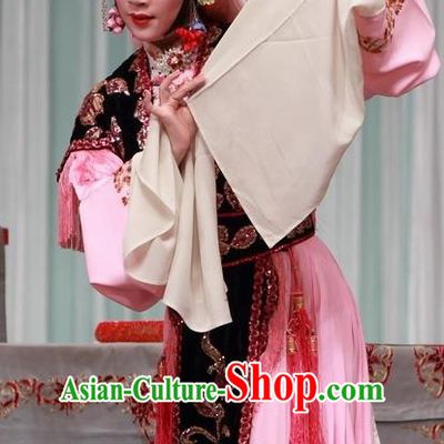 Chinese Traditional Peking Opera Young Actress Apparels Costumes Matchmaker Xiao Dan Garment Hong Niang Dress and Headwear
