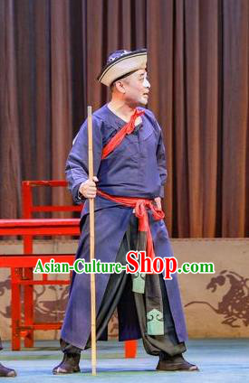 Chinese Peking Opera Figurant Apparels Costumes San Cha Kou Clown Chou Garment and Headwear Chinese Peking Opera Figurant Apparels Costumes San Cha Kou Clown Chou Garment and Headwear